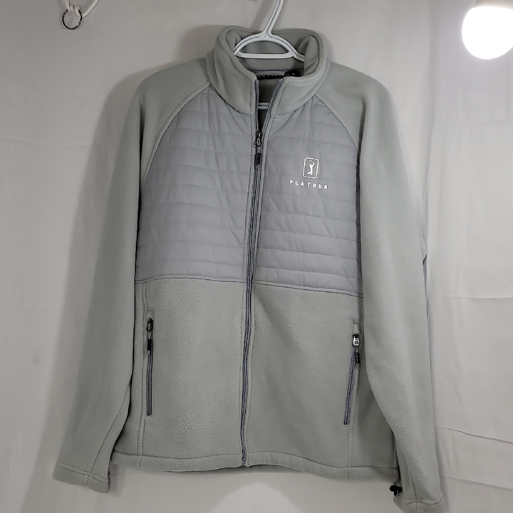 PGA Tour Light Gray Quilted Performance Jacket